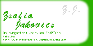 zsofia jakovics business card
